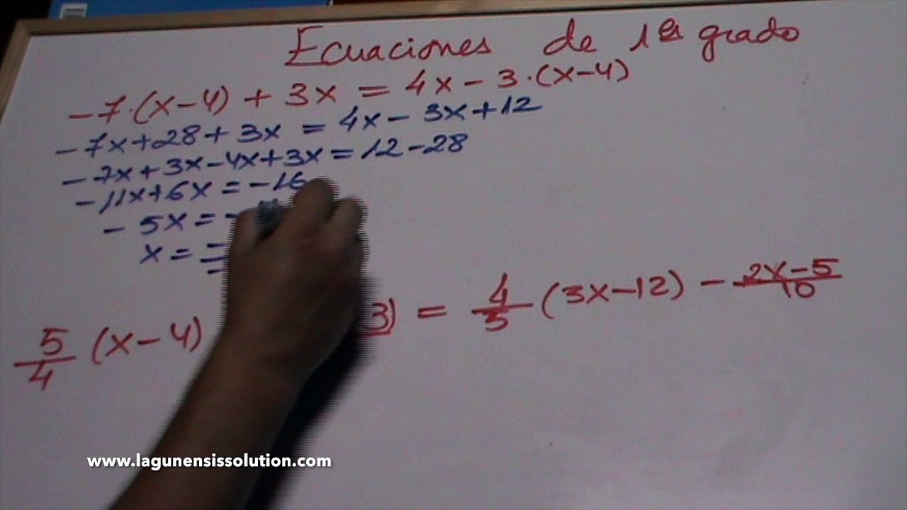 16.ECUACIONES DE 1º GRADO