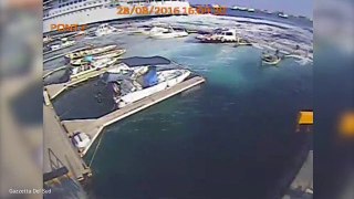 Dramatic Moment A Cruise Liner Creates Mini Tsunami And Dest