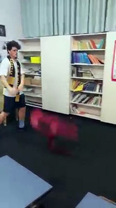 Teenagers Throwing Chairs