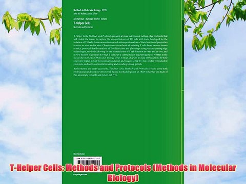 [PDF] T-Helper Cells: Methods and Protocols (Methods in Molecular Biology) Popular Online