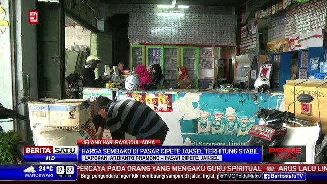 Jelang Idul Adha, Harga Sembako di Pasar Cipete Stabil