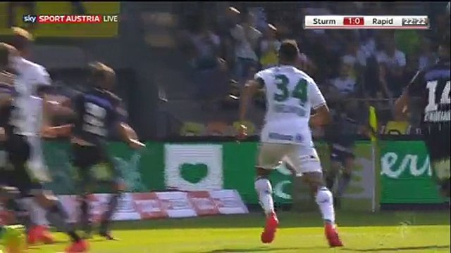 1-0 Christian Schulz Goal - Sturm Graz vs Rapid Wien - 10.09.2016