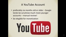 Earn a Living on YouTube A YouTube account and Monetization