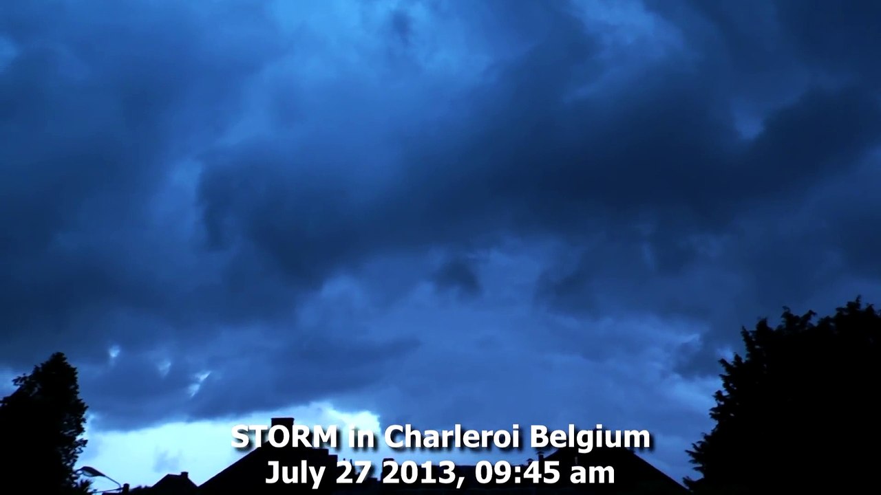 Storm & Thunder In Charleroi, Orage et Tonnerre à Charleroi Belgium, july 27, 2013, 09 45 am