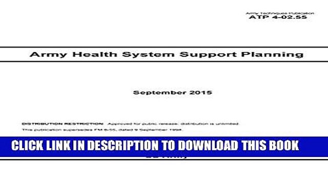[PDF] Army Techniques Publication ATP 4-02.55 Army Health System Support Planning September 2015