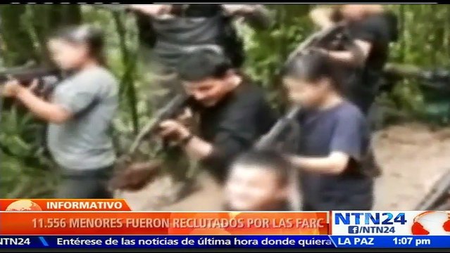 Fiscalía de Colombia calcula que 11.556 menores fueron reclutados por las FARC