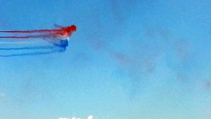 La patrouille de France arrive à l'aérodrome de Mulhouse-Habsheim