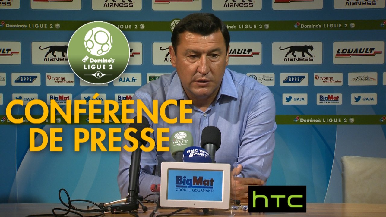 Conférence de presse AJ Auxerre - FC Sochaux-Montbéliard (0-0) : Viorel MOLDOVAN (AJA) - Albert CARTIER (FCSM) - 2016/2017