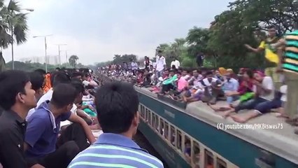 Compilation Of Dangerous Train Roof Riding 2016