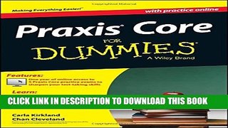 New Book Praxis Core For Dummies, with Online Practice Tests