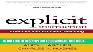 New Book Explicit Instruction: Effective and Efficient Teaching (What Works for Special-Needs
