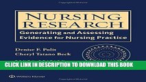 Collection Book Nursing Research: Generating and Assessing Evidence for Nursing Practice