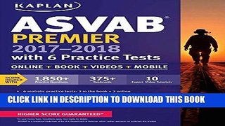 Collection Book ASVAB Premier 2017-2018 with 6 Practice Tests: Online + Book + Videos (Kaplan Test