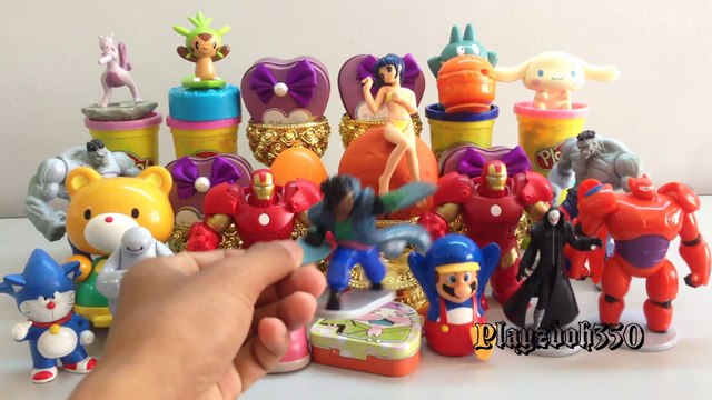 big hero 6,Hulk,PLAY DOH SURPRISE EGGS with Surprise Toys,Toy Videos for Children,Marvel Avengers, Iron Man