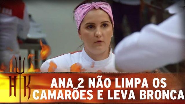 Ana 2 não limpa os camarões e leva bronca