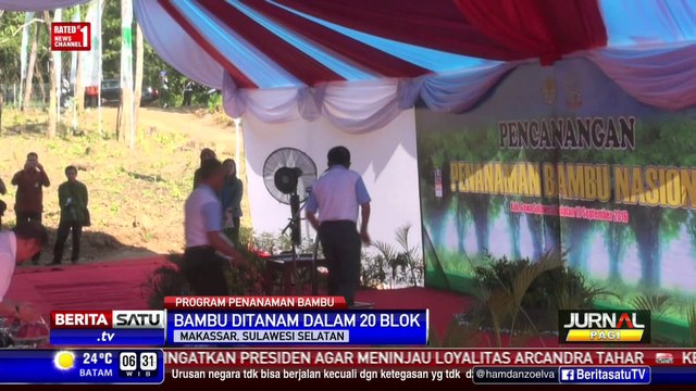 Wapres JK Tanam Bambu di Kabupaten Gowa