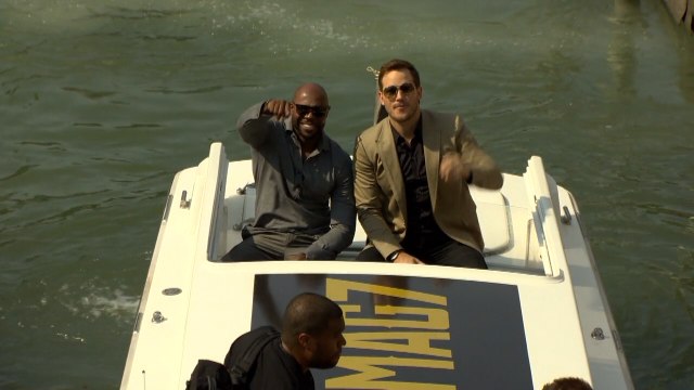 Chris Pratt, Denzel Washington Arrive By Boat At Venice Film Festival