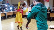 Afghans students, Tajik girl and boy are Dancing in Almaty Kazakhstan