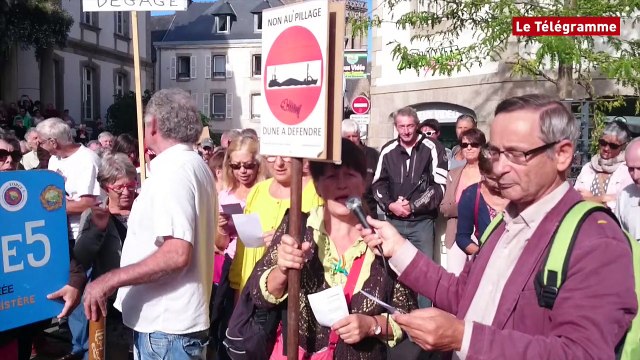 Extraction de sable. Déferlement d'opposants à Lannion