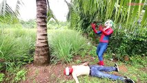 Frozen Elsa Abducted by ALIEN! w-_ Spiderman, Spidergirl -u0026 Hulk FUNNY Superhero in Real Life