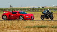 Kawasaki H2R vs Bugatti Veyron Supercar - 1_2 Mile Airstrip Race 2