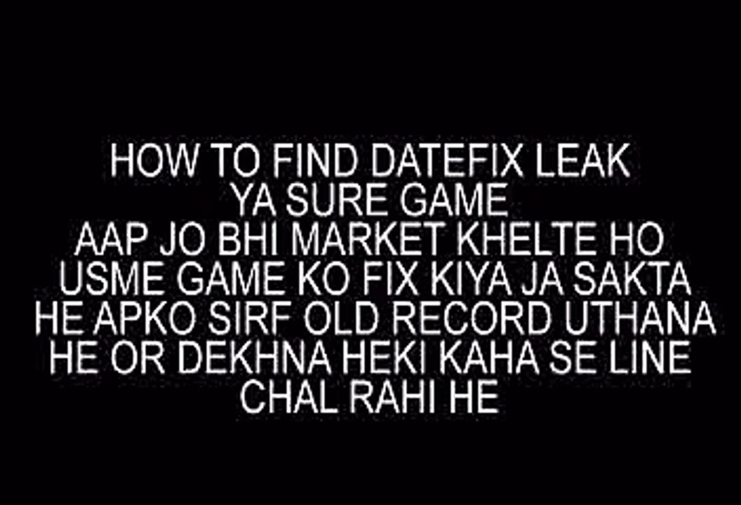 DATEFIX LEAK SURE MATKA GAME LIVE RESULT BANGLORE DAY