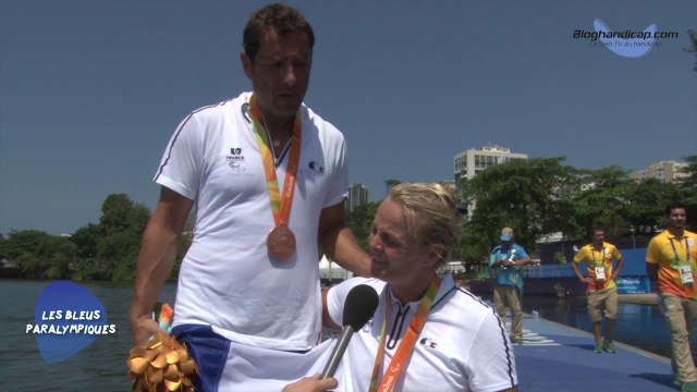 Perle Bouge et Stéphane Tardieu - Médaille de Bronze aviron double mixe - Jeux Paralympiques Rio 2016