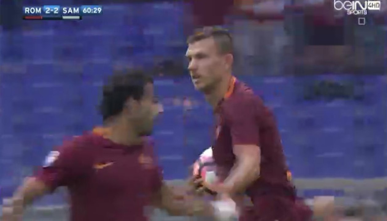 Edin Dzeko Amazing Finish Goal - AS Roma 2-2 UC Sampdoria (11/09/2016)