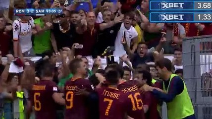 Francesco Totti Penalty Goal HD - AS Roma 3-2 Sampdoria 11-09-2016