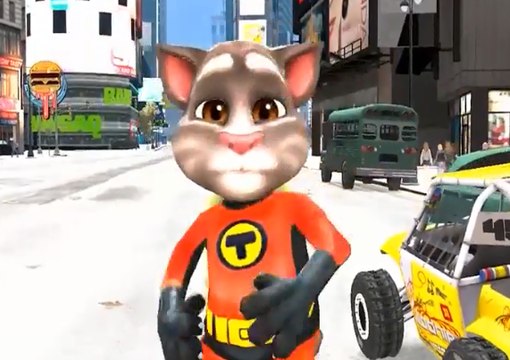 Говорящий Кот Том Мультик Игра про Машинки Детские Песни потешки для малышей #Мультики