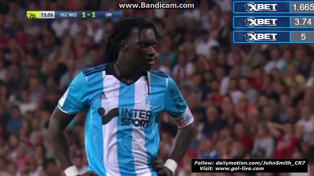 Bafétimbi Gomis Penalty Goal HD - OGC Nice 1-2 Olympique Marseille - France - Ligue 1 11.09.2016 HD