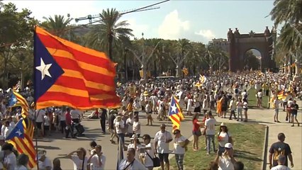 مظاهرات بكتالونيا للمطالبة بالاستقلال عن إسبانيا