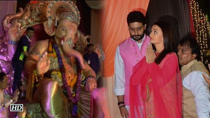 Abhishek Aishwarya Offer Prayers To Lord Ganesha