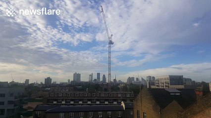 London man's 15-minute commute to work, straight upwards