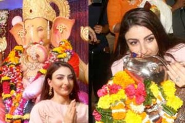 Soha Ali Khan takes blessings of bappa for her movie 31st October