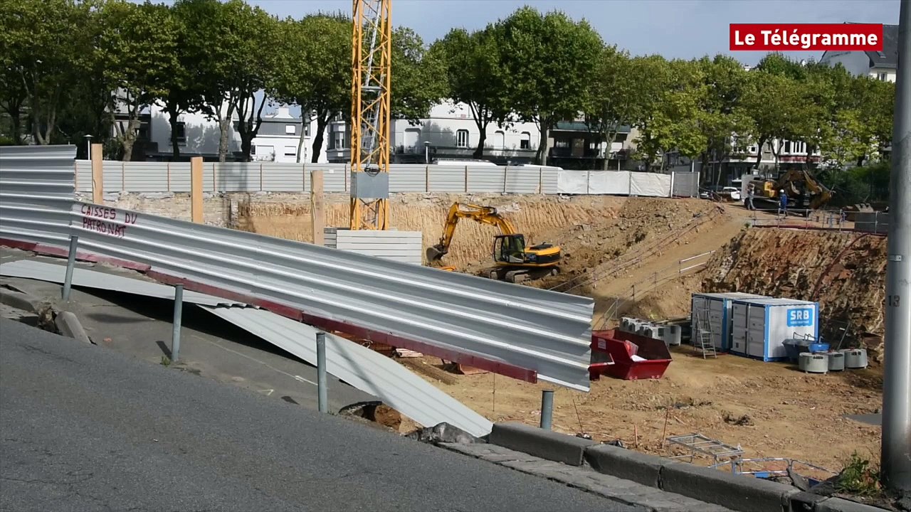 Lorient. Dix mètres de trottoir s'effondrent dans le centre-ville