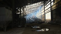 Un bâtiment agricole entièrement ravagé par le feu