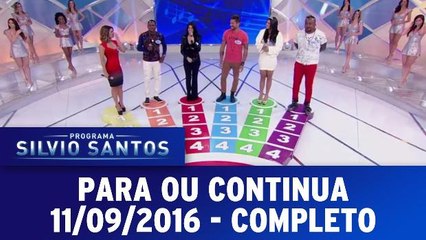 Programa SIlvio Santos (11/09/2016) - Para ou Continua