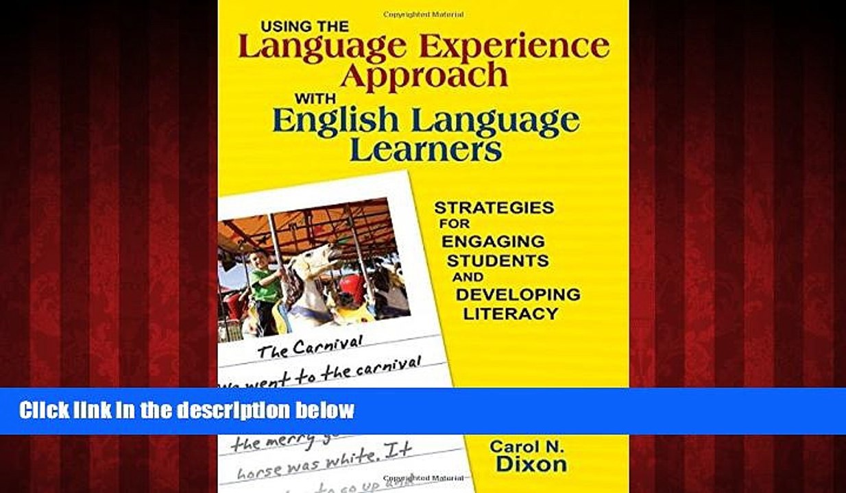 Enjoyed Read Using the Language Experience Approach With English Language Learners: Strategies for