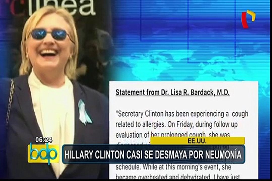EEUU: Hillary Clinton padece neumonía
