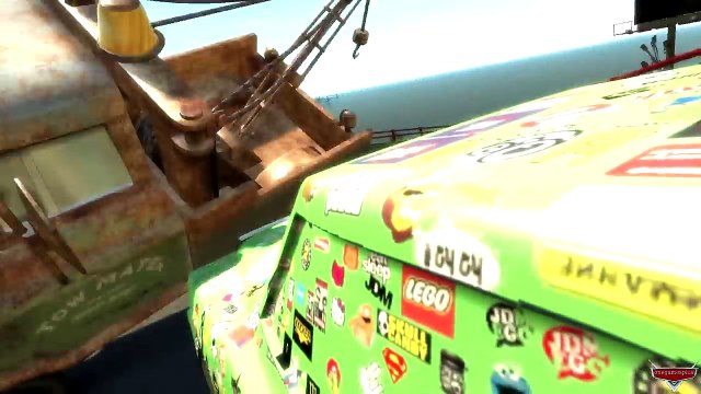 Tow Mater VS Chick Hicks Disney car Pixar Stunt Speedway Park by onegamesplus