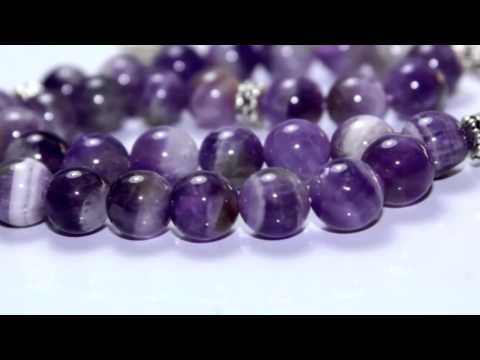 Yörem Mavi Ametist Taşı Tesbih 8 mm Küre Kesim 47230