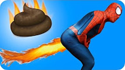 Spiderman Poo Fire with Frozen Elsa & Anna vs Joker Chili Prank - Fun Superheroes Movie In Real Life