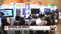 Korea adds 387,000 jobs y/y in August