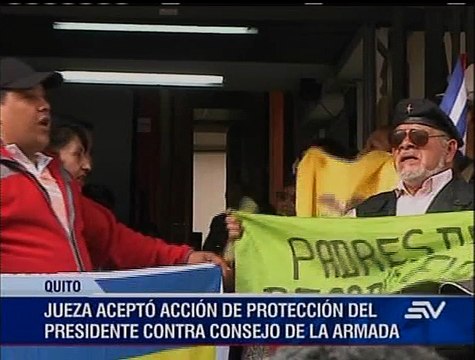 Jueza aceptó acción de protección del presidente contra Consejo de la Armada