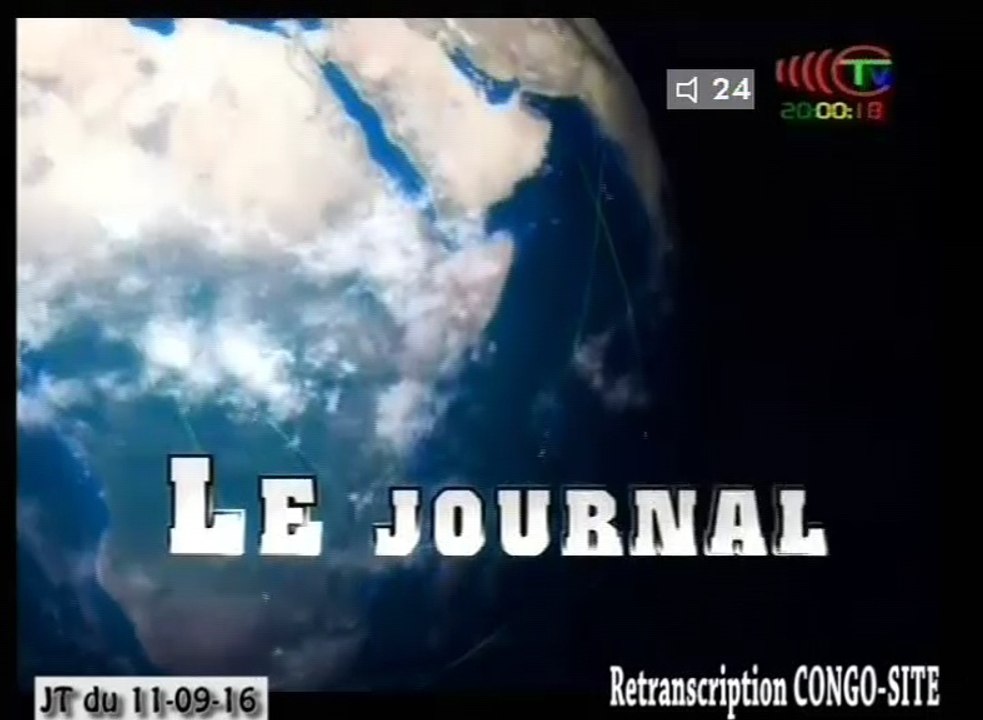 Journal de 20h TVCongo du dimanche 11 septembre 2016 -By Congo-Site
