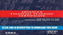 [PDF] Advanced Financial Planning Certificate - G10: Taxation and Trusts Fa 2001: Study Text