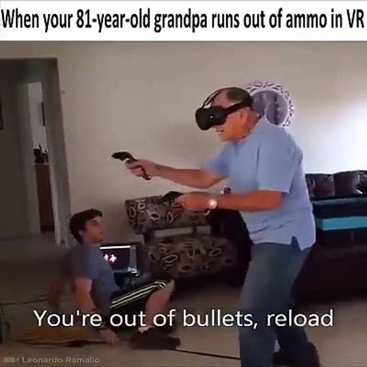 81 Years Old Grandpa Gone Mad - When your 81 Years Old Grandpa Run out of Amino in VR