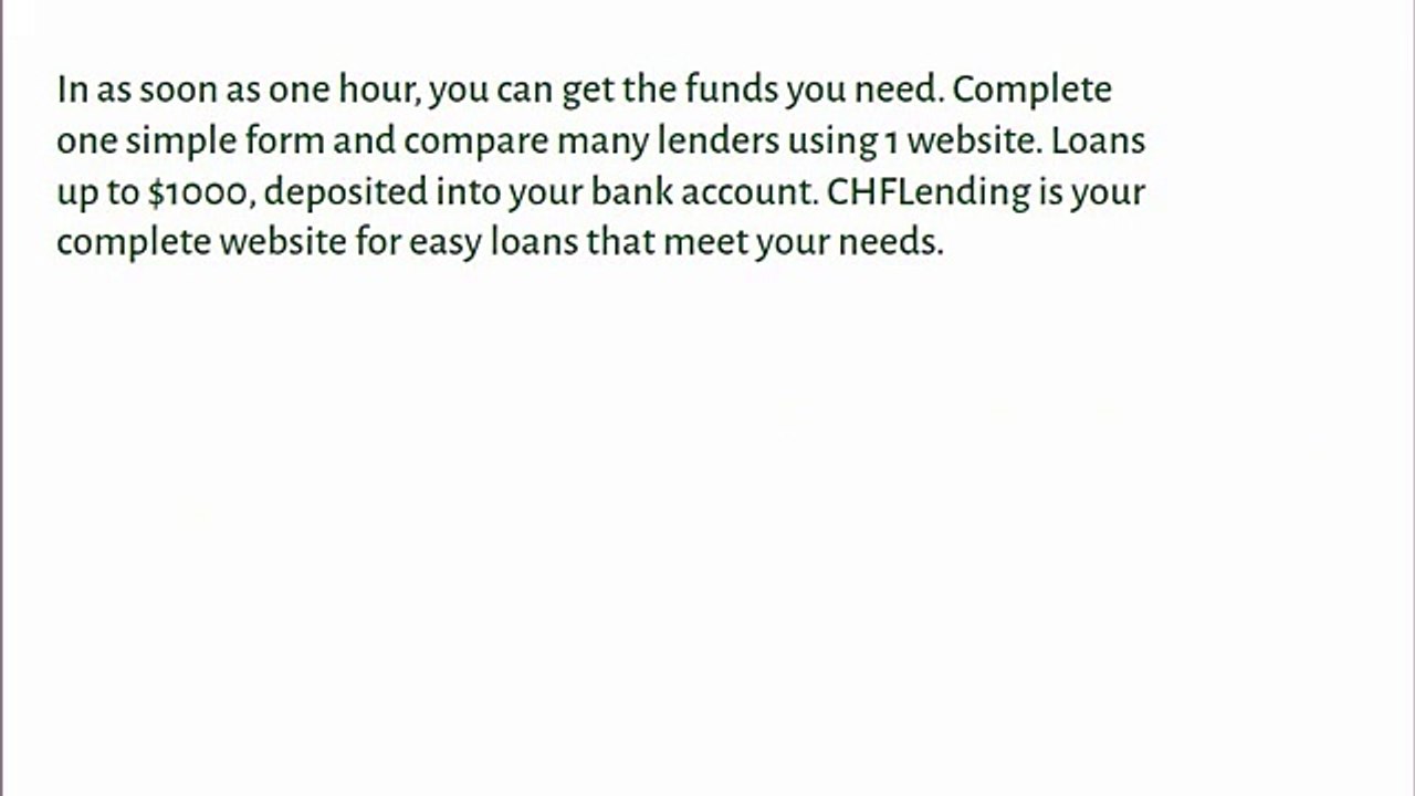 CHF Lending