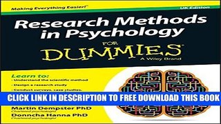 New Book Research Methods in Psychology For Dummies